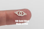 Hand Cuff Handcuff Connector 14K Gold Filled Sterling Silver - Salon Hairdresser, Stylist Connectors Permanent Jewelry Supply