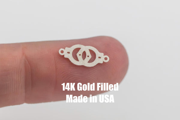 Hand Cuff Handcuff Connector 14K Gold Filled Sterling Silver - Salon Hairdresser, Stylist Connectors Permanent Jewelry Supply