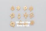 Birth Month Flower Connector - 14Kt Gold Filled Sterling Silver - Flower Connectors - Permanent Jewelry Supply- 1x or 25x pieces- Wholesale