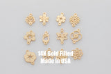 Birth Month Flower Connector - 14Kt Gold Filled Sterling Silver - Flower Connectors - Permanent Jewelry Supply- 1x or 25x pieces- Wholesale