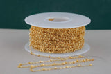 14kt Gold Filled 1.5mm Satellite Chain - Cable Chain with 2mm Balls - Chain for Permanent Jewelry - USA made-xc Permanent Jewelry Chain