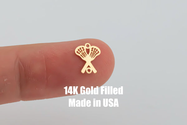 14K Gold Filled Lacrosse Connector Permanent Jewelry Connectors 14K GF 1420 or 925 Sterling Silver 7mm tall ball connector