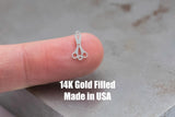Scissors Connector - 14Kt Gold Filled Sterling Silver - Connectors - Permanent Jewelry Supply