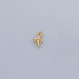 Banana fruit charm 18K Gold Filled Silver Charm Bar Bracelet Necklace Charms Minimalist DIY Jewelry Making Supply Pave CZ