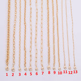 18 inches- 14 kt Gold pvd Plated Anti-Tarnish Gold Plated Necklace- Large Collection