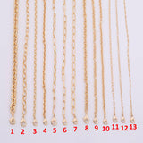 18 inches- 14 kt Gold pvd Plated Anti-Tarnish Gold Plated Necklace- Large Collection