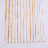 18 inches- 14 kt Gold pvd Plated Anti-Tarnish Gold Plated Necklace- Large Collection