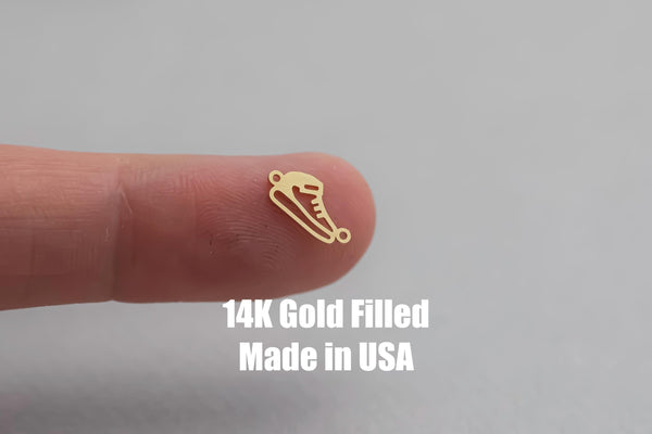 Sneakers- Permanent Jewelry Connector or Charm- - 14kt gold filled or Sterling Silver - Made in the USA - Custom