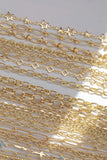 14k Gold PVD Plated Chain Large Assortment - Tarnish Resistant Popular Style - Sold by the yard