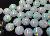 Opal Cabochon, Opal Round Flat Back Cabochons, 2mm-8mm Sizes - Nail Art, Ring Making, Woodworking, Jewelry Making, White Opal, Black Opal