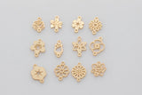 Birth Month Flower Connector - 14Kt Gold Filled Sterling Silver - Flower Connectors - Permanent Jewelry Supply- 1x or 25x pieces- Wholesale