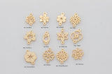 Birth Month Flower Connector - 14Kt Gold Filled Sterling Silver - Flower Connectors - Permanent Jewelry Supply- 1x or 25x pieces- Wholesale