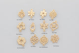 Birth Month Flower Connector - 14Kt Gold Filled Sterling Silver - Flower Connectors - Permanent Jewelry Supply- 1x or 25x pieces- Wholesale