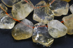 Natural CITRINE Nugget 19x19mm rough drops. Gemstone Beads