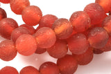 Natural RED CARNELIAN Special Rough Cut Round sizes 4mm, 6mm, 8mm full strands! Gemstone Beads