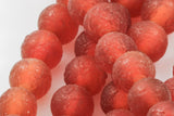 Natural RED CARNELIAN Special Rough Cut Round sizes 4mm, 6mm, 8mm full strands! Gemstone Beads