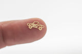 ATV Side 14Kt Gold Filled or Sterling Cross Connectors Bracelet or Necklace Permanent Jewelry