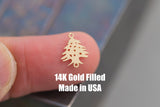 Cedar Tree 14Kt Gold Filled or Sterling Cross Connectors Bracelet or Necklace Permanent Jewelry
