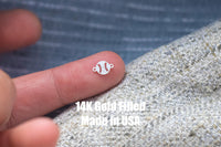 Baseball Disc Permanent Jewelry Connector-6x9mm - 14kt gold filled or Sterling Silver - Made in the USA