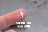 Balloon Connector - 14Kt Gold Filled Sterling Silver - Connectors - Permanent Jewelry Supply