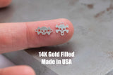 Skull Connector - 14Kt Gold Filled Sterling Silver - Connectors - Permanent Jewelry Supply