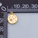 Stars charm constellation 18K Gold Filled Charm Bar Bracelet Necklace Charms Minimalist for DIY Jewelry Making Supply Pave CZ