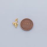 Banana fruit charm 18K Gold Filled Silver Charm Bar Bracelet Necklace Charms Minimalist DIY Jewelry Making Supply Pave CZ