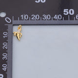 Banana fruit charm 18K Gold Filled Silver Charm Bar Bracelet Necklace Charms Minimalist DIY Jewelry Making Supply Pave CZ