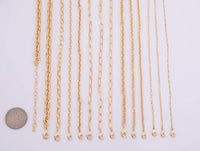 16 Inches- 14 kt Gold PVD Plated Anti-Tarnish Gold Plated Necklace- Large Collection