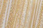 14k Gold PVD Plated Paperclip and Oval Chain Large Assortment - Tarnish Resistant Popular Style - Sold by the yard