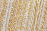 14k Gold PVD Plated Chain Large Assortment - Tarnish Resistant Popular Style - Sold by the yard