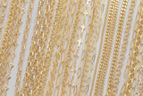 14k Gold PVD Plated Chain Large Assortment - Tarnish Resistant Popular Style - Sold by the yard