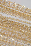 14k Gold PVD Plated Chain Large Assortment - Tarnish Resistant Popular Style - Sold by the yard