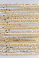 14k Gold PVD Plated Chain Large Assortment - Tarnish Resistant Popular Style - Sold by the yard