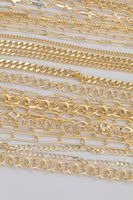 14k Gold PVD Plated Chain Large Assortment - Tarnish Resistant Popular Style - Sold by the yard