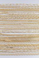 14k Gold PVD Plated Chain Large Assortment - Tarnish Resistant Popular Style - Sold by the yard