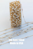 Genuine Freshwater Pearl Gold Filled 1.5mm Cable Chain, 14k gold filled, permanent jewelry chain, wholesale chain