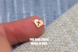 Heart Cross Connector - 14Kt Gold Filled Sterling Silver - Connectors - Permanent Jewelry Supply
