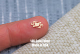 Love Letter Permanent Jewelry Connector- Intricate Detail - 14kt gold filled or Sterling Silver - Made in the USA