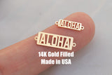 Aloha Framed Permanent Jewelry Connector - 14kt gold filled or Sterling Silver - Made in the USA