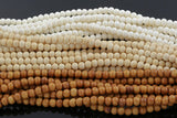 Natural Bulk Wholesale Volume- Ox Bone Beads, semi round, 8mm,10mm,12mm plus 3 colors- 10 strands per order Gemstone Beads