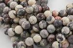 Natural Porcelain Jasper Round 4mm, 6mm, 8mm, 10mm- Full 15.5 Inch Strand Smooth Gemstone Beads