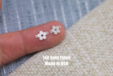 Daisy Flower Connector - 14Kt Gold Filled Sterling Silver - Flower Connectors - Permanent Jewelry Supply- 1x or 25x pieces- Wholesale