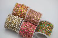 PVD Stainless Steel Enamel Chain for Permanent Jewelry by Yard, PVD Stainless Plating Wholesale bulk Roll Chain Jewelry