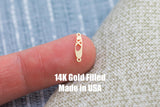 Ballet Shoes Jewelry Connector or Charm - Cherries Intricate Detail - 14kt gold filled or Sterling Silver - Made in the USA - Custom