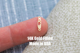 Ballet Shoes Jewelry Connector or Charm - Cherries Intricate Detail - 14kt gold filled or Sterling Silver - Made in the USA - Custom
