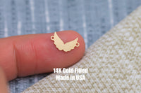 Permanent Jewelry Angel Wing - 14kt gold filled or Sterling Silver - Made in the USA - Custom