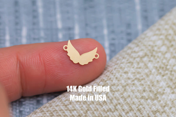 Permanent Jewelry Angel Wing - 14kt gold filled or Sterling Silver - Made in the USA - Custom