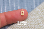 North Star Tag Permanent Jewelry Connector or Charm- Intricate Detail - 14kt gold filled or Sterling Silver - Made in the USA - Custom