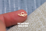 Cowboy Hat Permanent Jewelry Connector - 14kt gold filled or Sterling Silver - Made in the USA